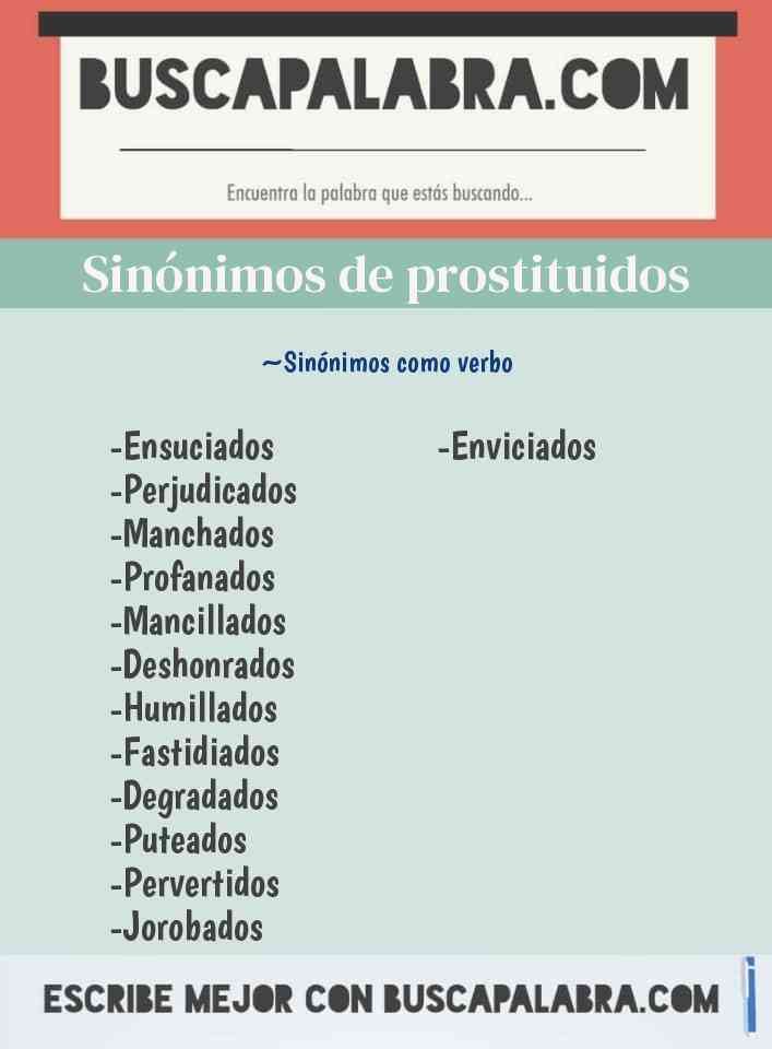 Sinónimo de prostituidos
