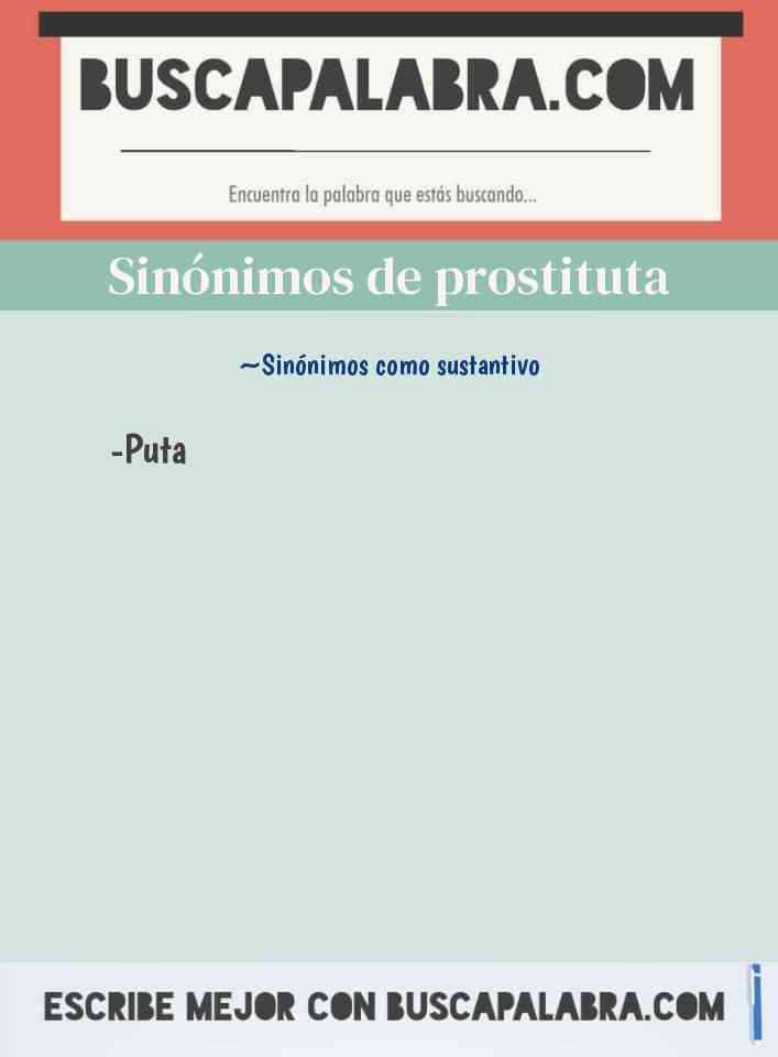 Sinónimo de prostituta