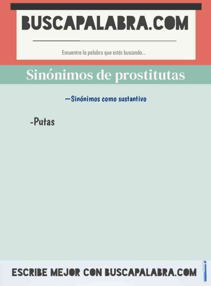 Sinónimo de prostitutas