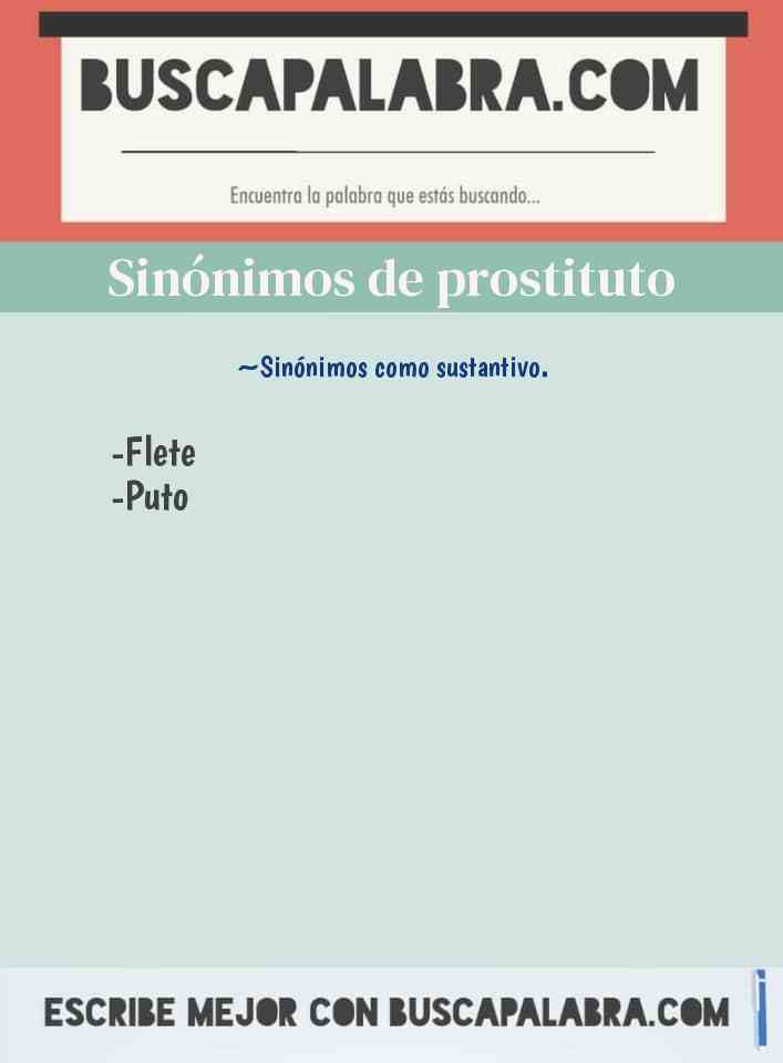 Sinónimo de prostituto