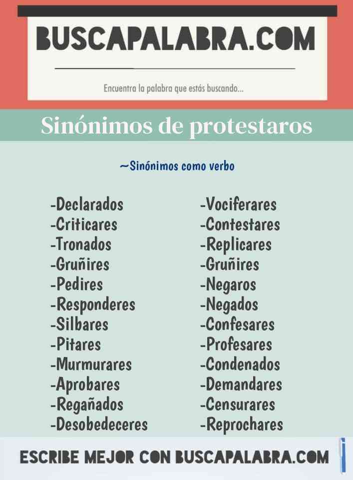 Sinónimo de protestaros