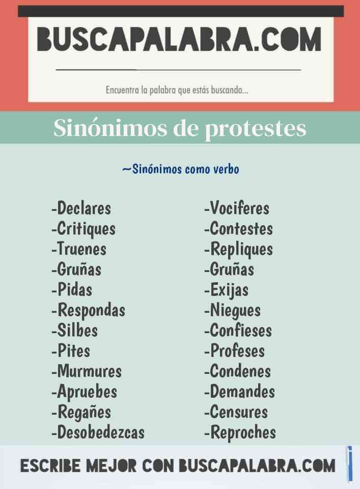 Sinónimo de protestes