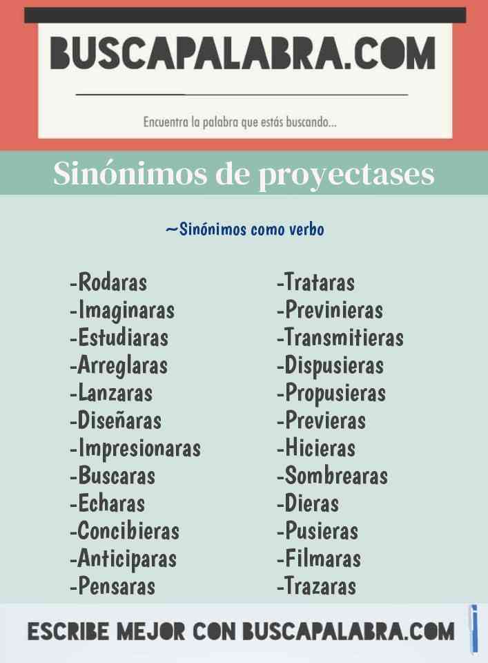 Sinónimo de proyectases