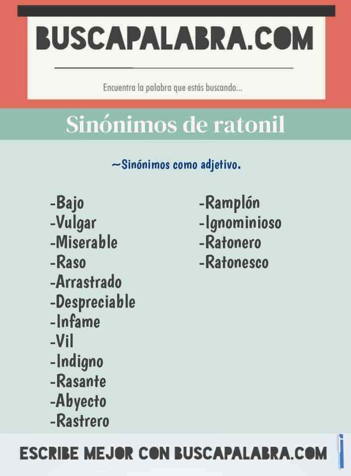 Sinónimo de ratonil