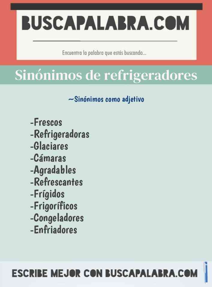 Sinónimo de refrigeradores