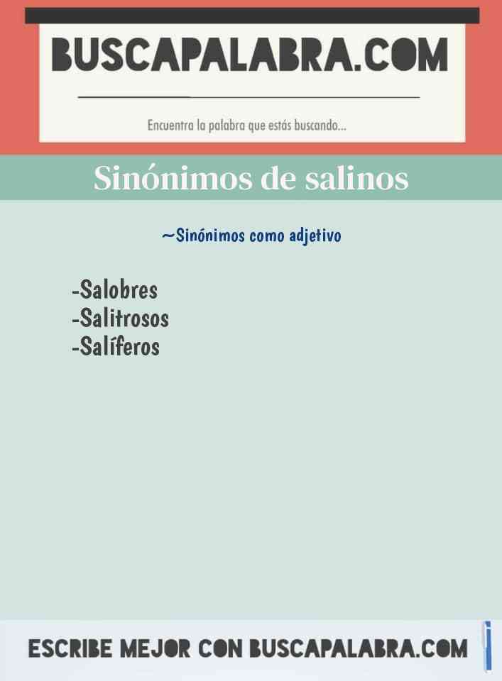 Sinónimo de salinos