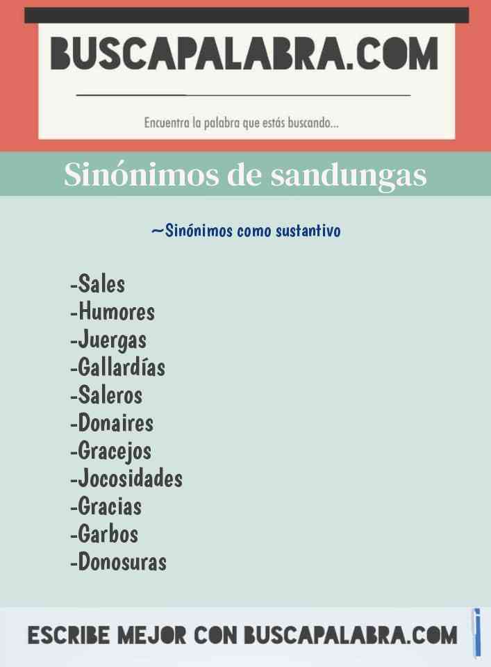 Sinónimo de sandungas