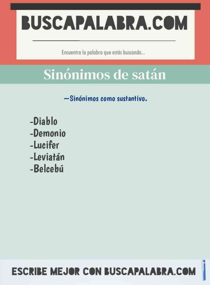 Sinónimo de satán