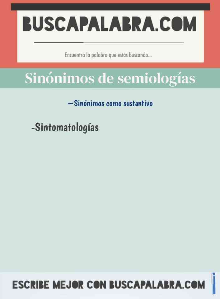Sinónimo de semiologías