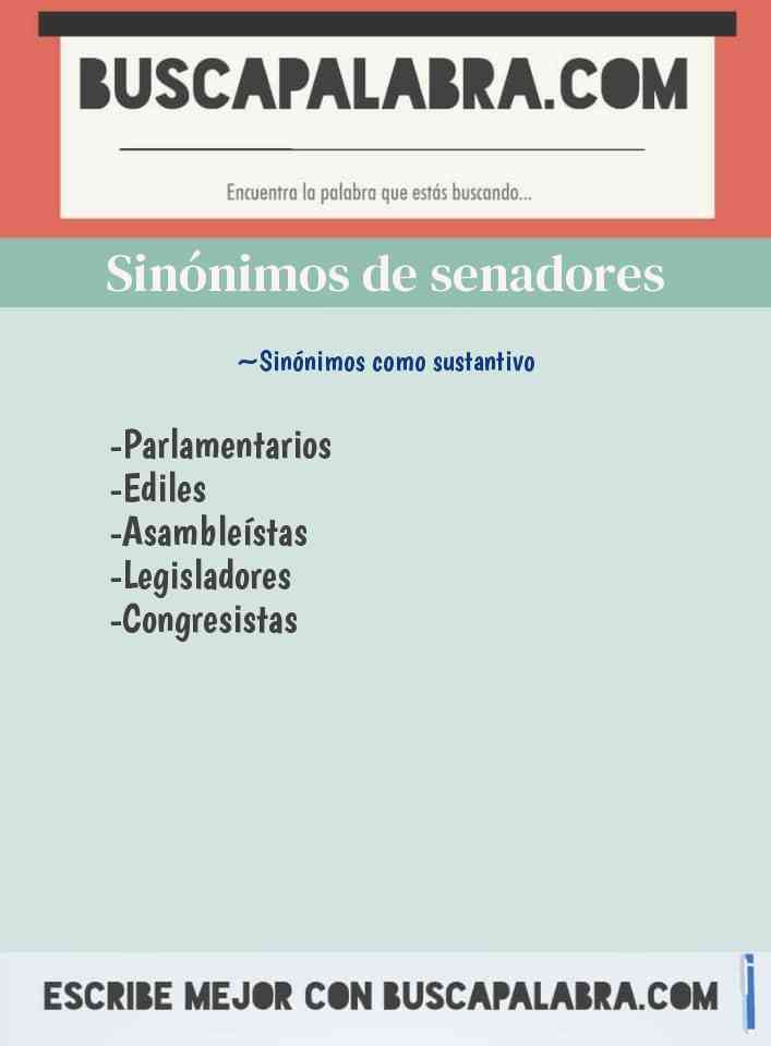 Sinónimo de senadores