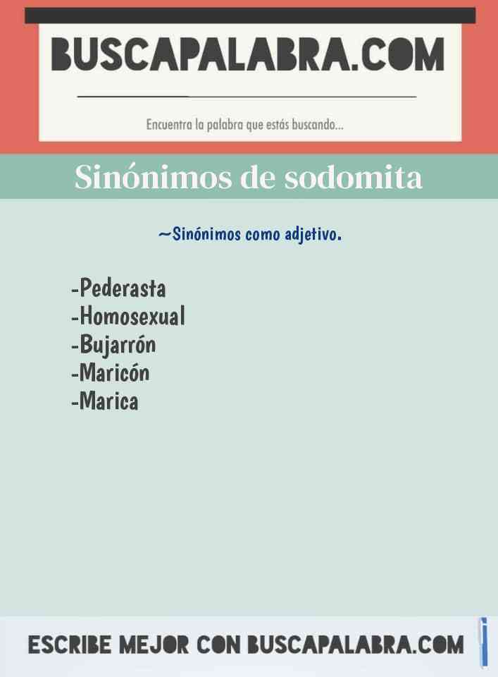 Sinónimo de sodomita