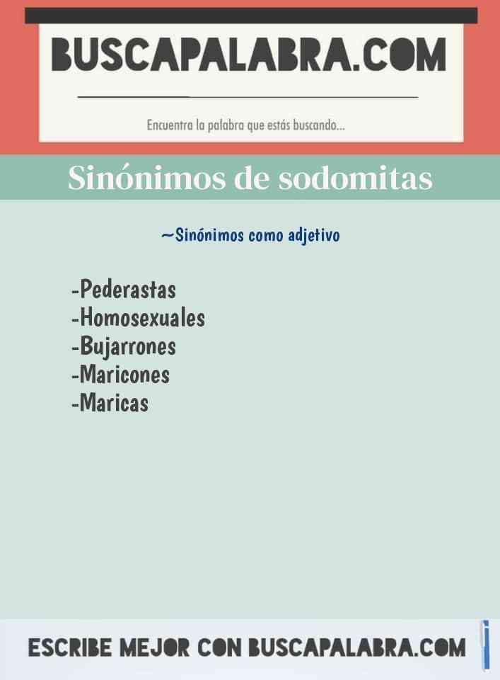 Sinónimo de sodomitas