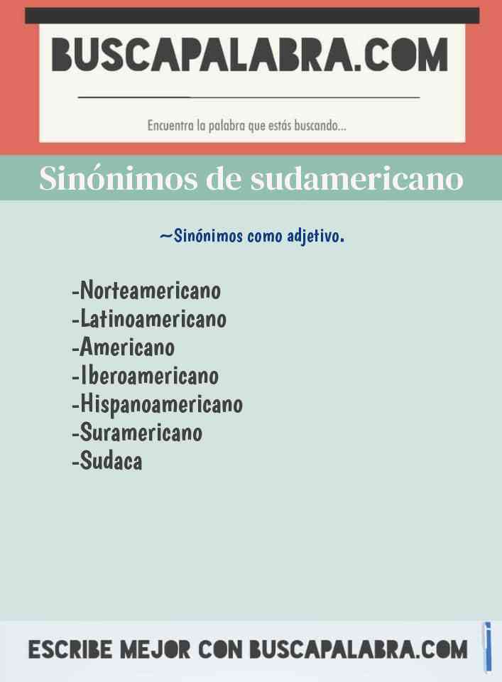 Sinónimo de sudamericano