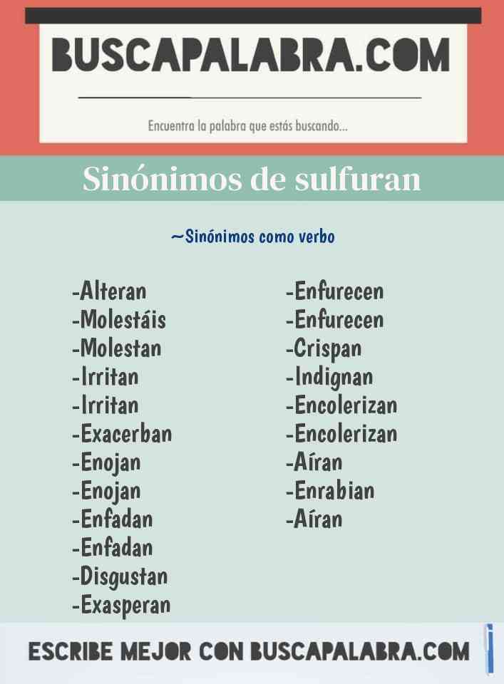 Sinónimo de sulfuran