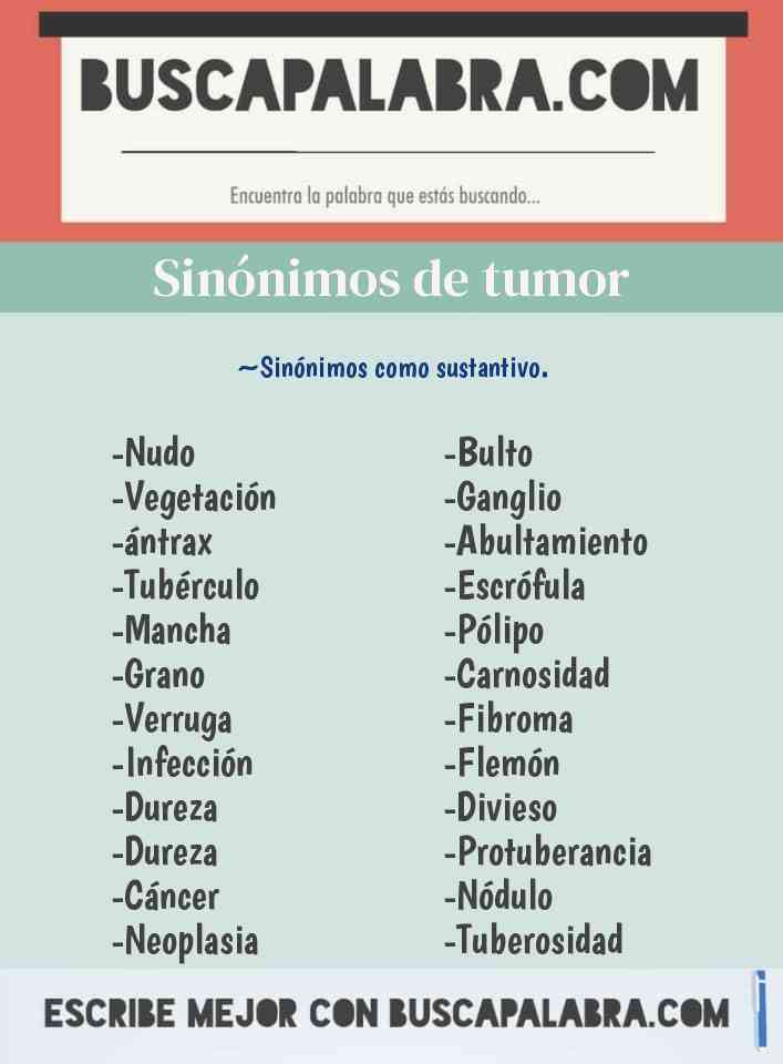 Sinónimo de tumor