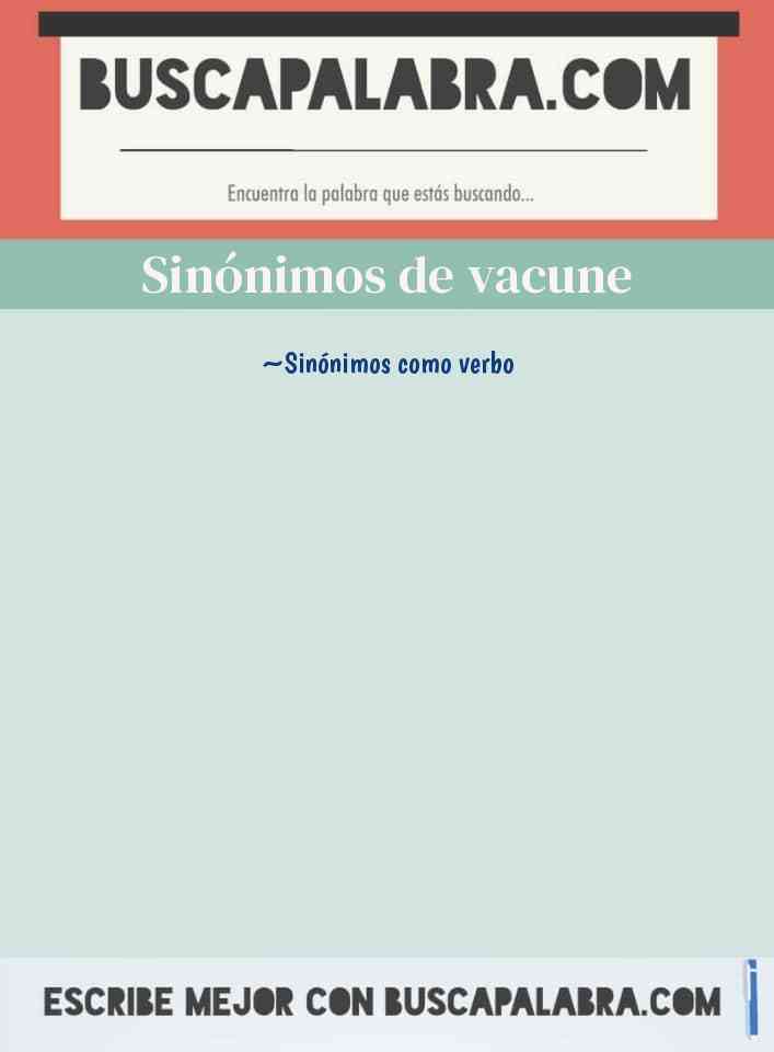 Sinónimo de vacune