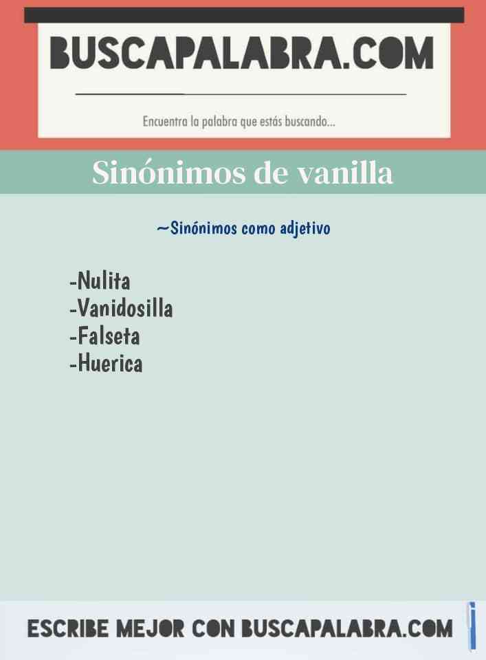 Sinónimo de vanilla