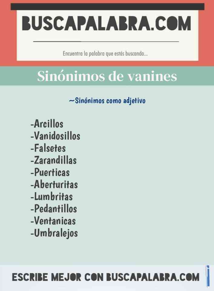 Sinónimo de vanines