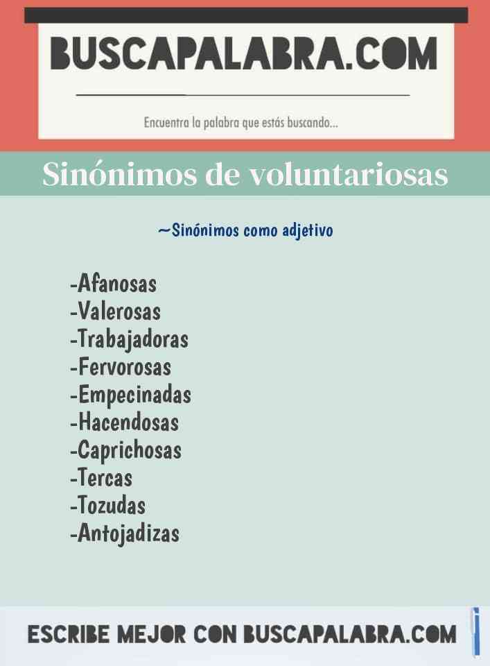 Sinónimo de voluntariosas