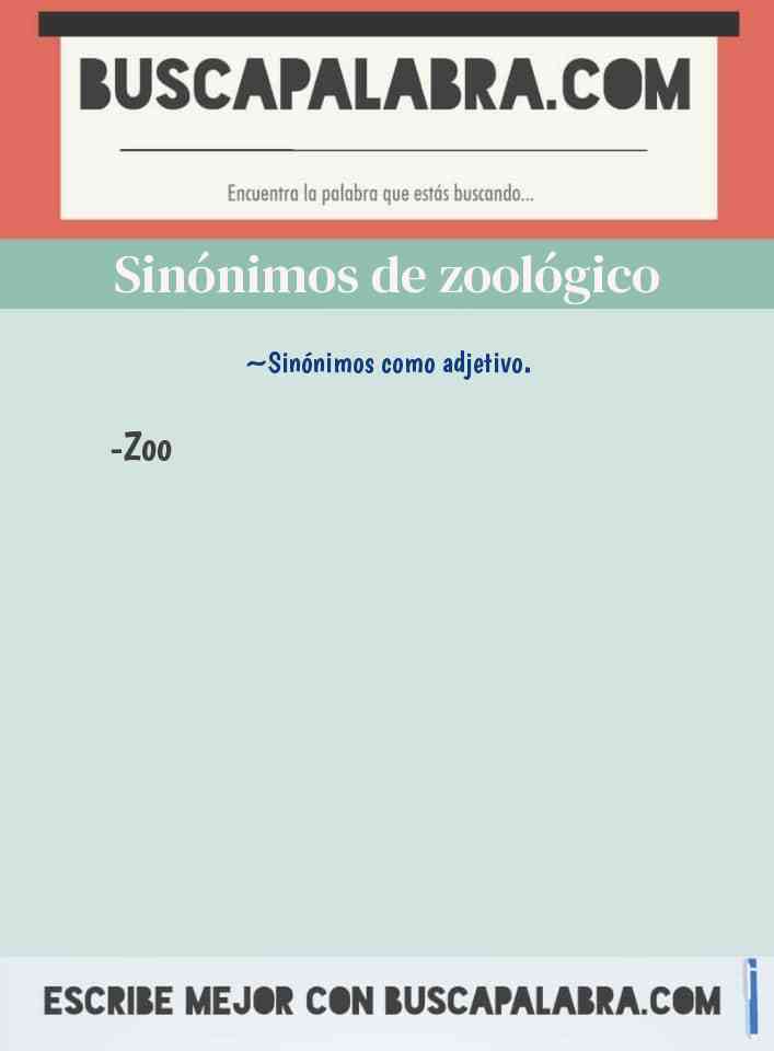 Sinónimo de zoológico