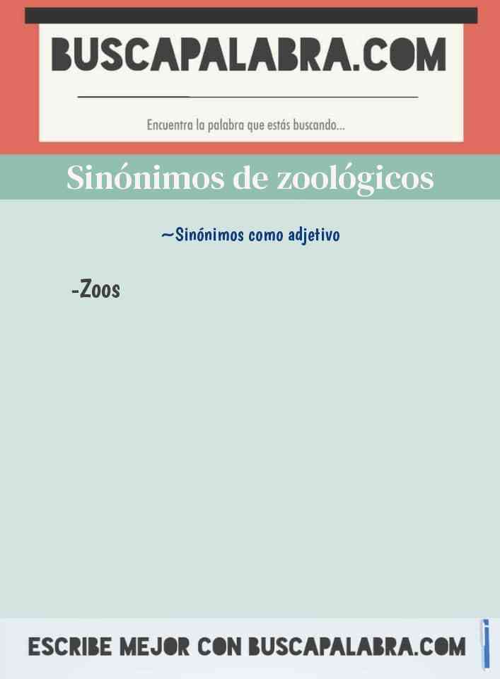 Sinónimo de zoológicos