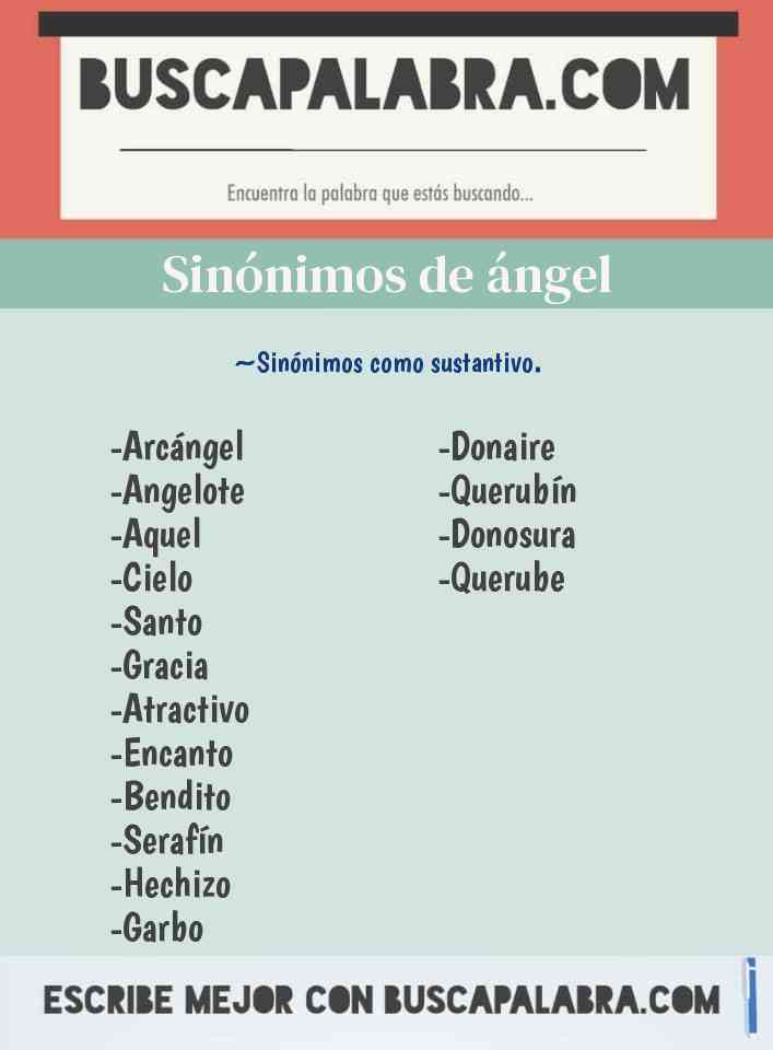 Sinónimo de ángel