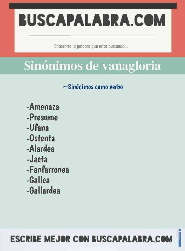 Sinónimo de vanagloria